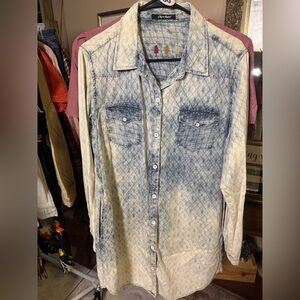Chip & Foster Denim Button Front Dress size Large